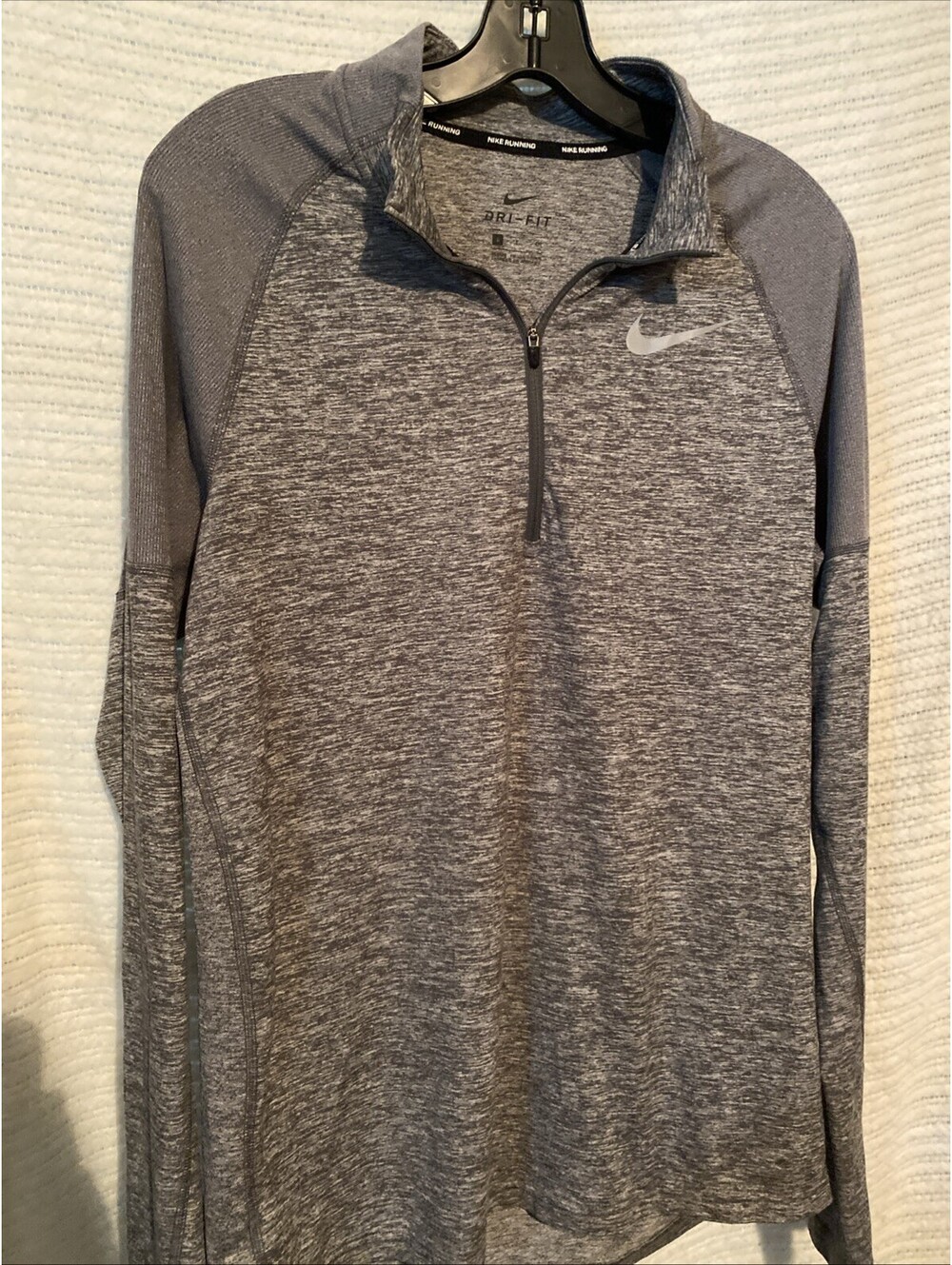 NIKE Men’s Polyester Dri-Fit Running Long Sleeve Shirt - Gray / Small